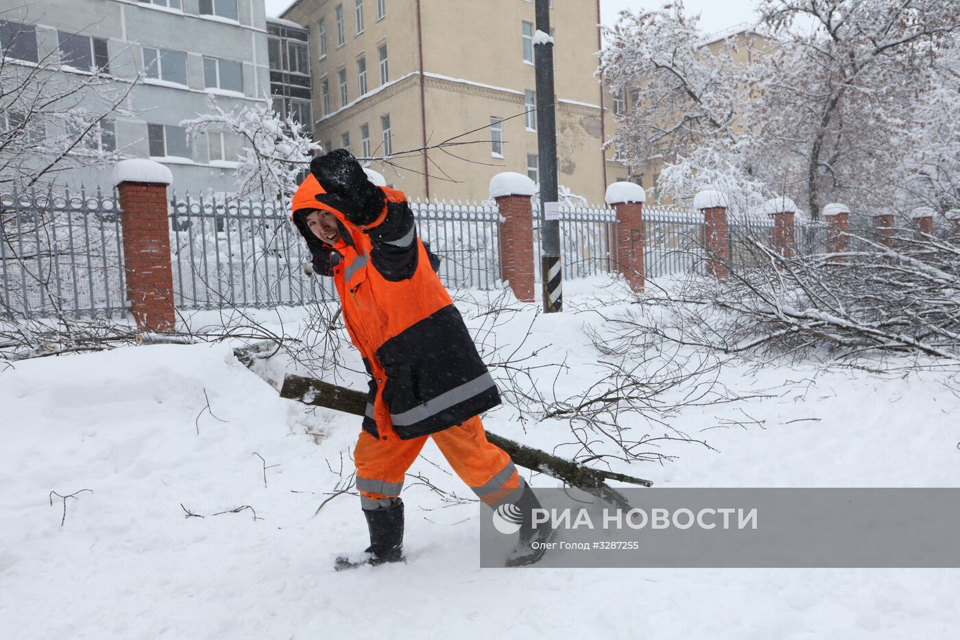 Снегопад в Москве