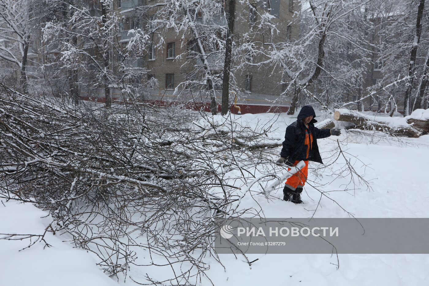 Снегопад в Москве