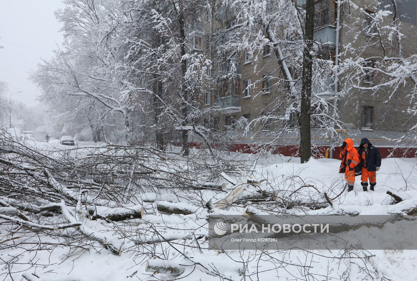 Снегопад в Москве