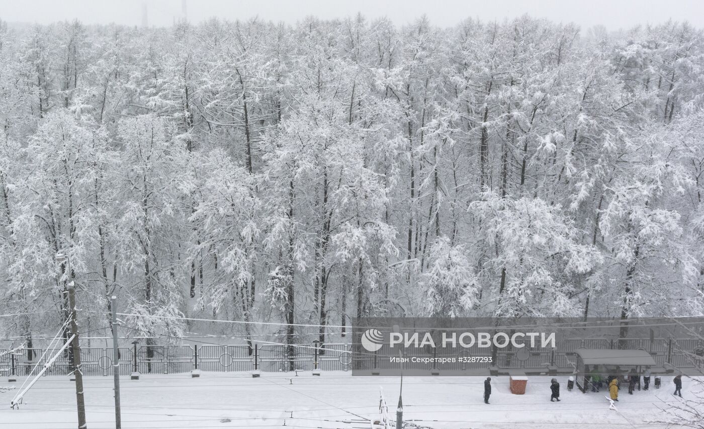 Снегопад в Москве