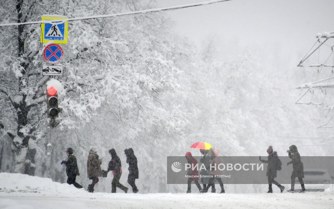 Снегопад в Москве