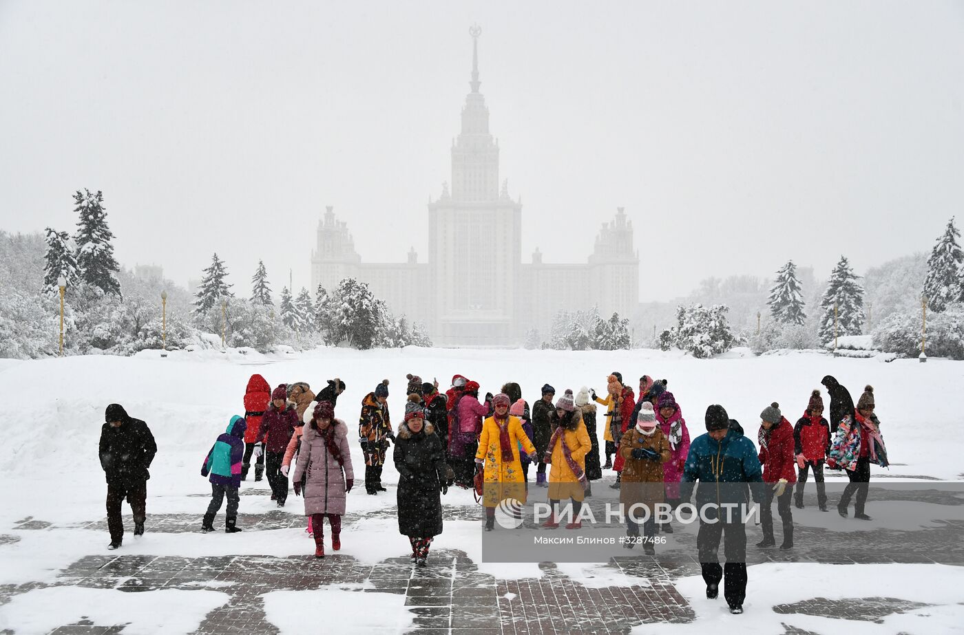 Снегопад в Москве