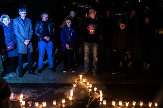 Акция в память о погибшем в Сирии пилоте Су-25