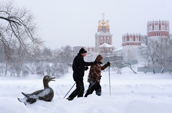 Снегопад в Москве