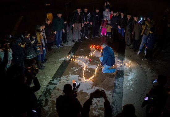 Акция в память о погибшем в Сирии пилоте Су-25