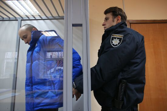 Судебное заседание по делу российского военнослужащего А. Баранова в Киеве