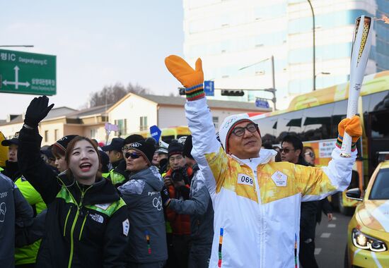Эстафета Олимпийского огня в Пхенчхане
