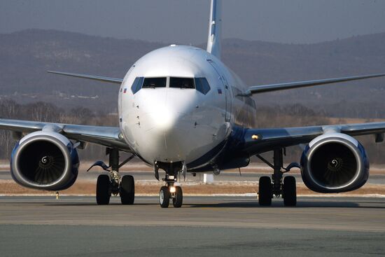 Работа международного аэропорта "Владивосток"