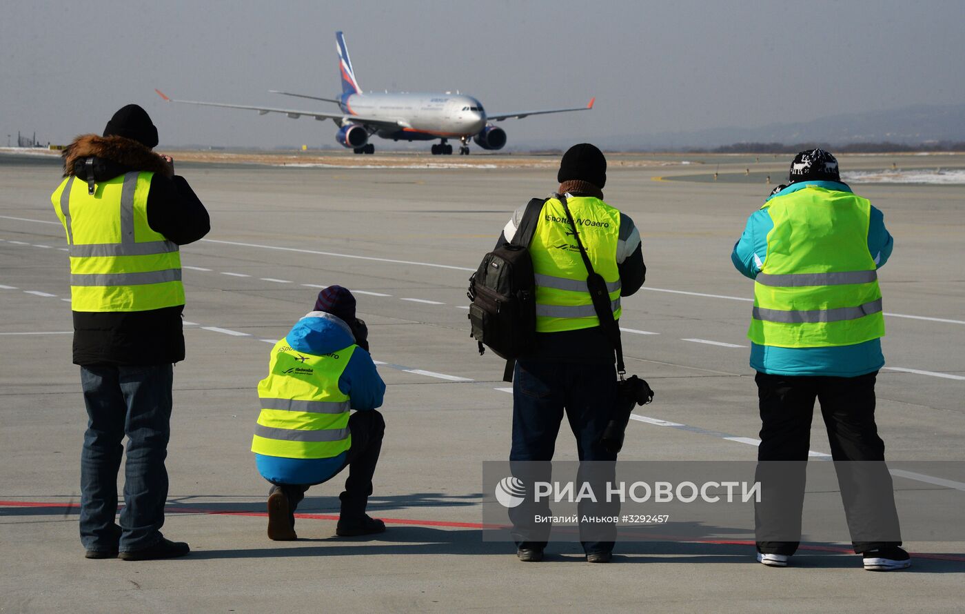 Работа международного аэропорта "Владивосток"
