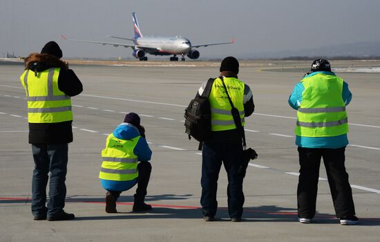 Работа международного аэропорта "Владивосток"