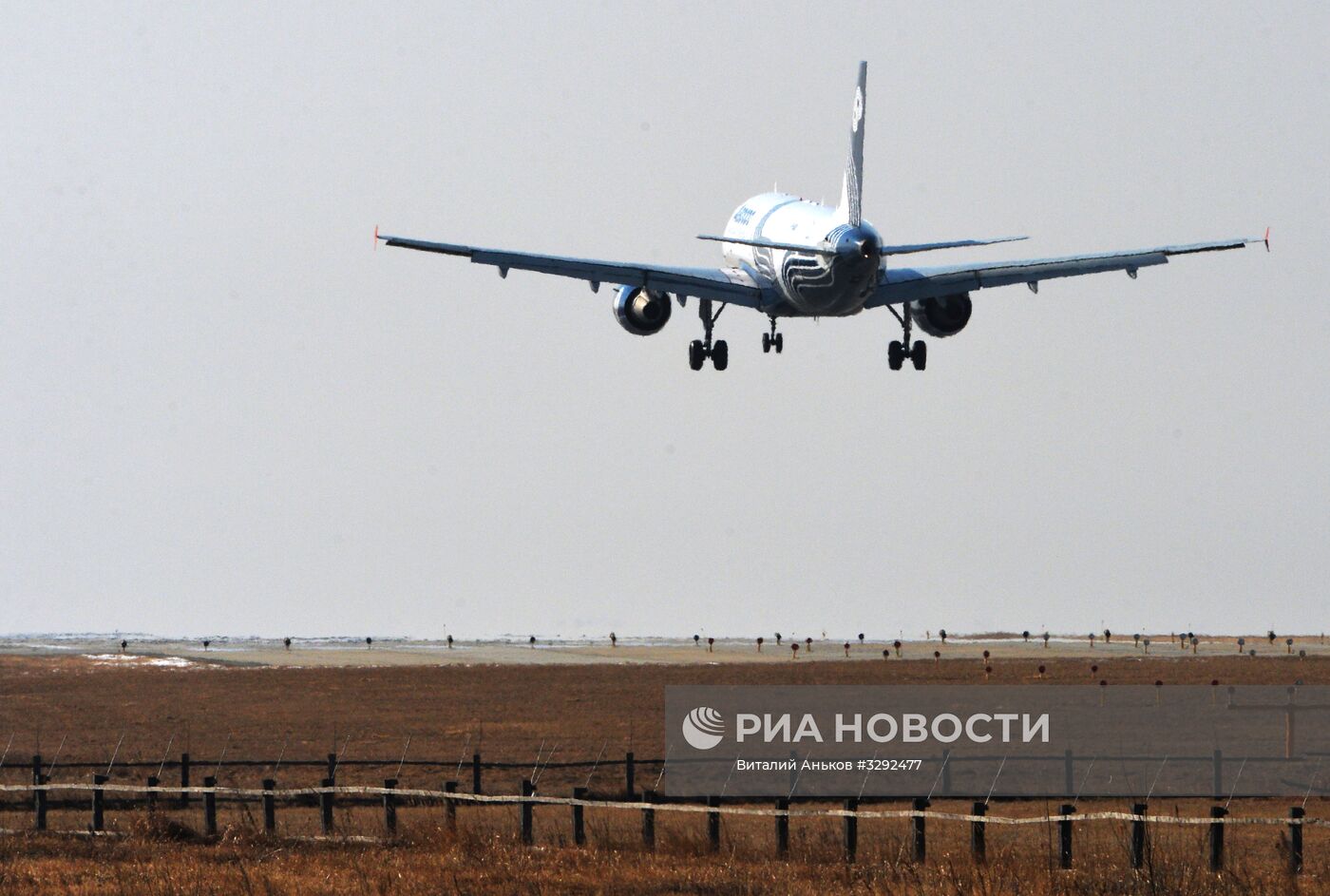 Работа международного аэропорта "Владивосток"