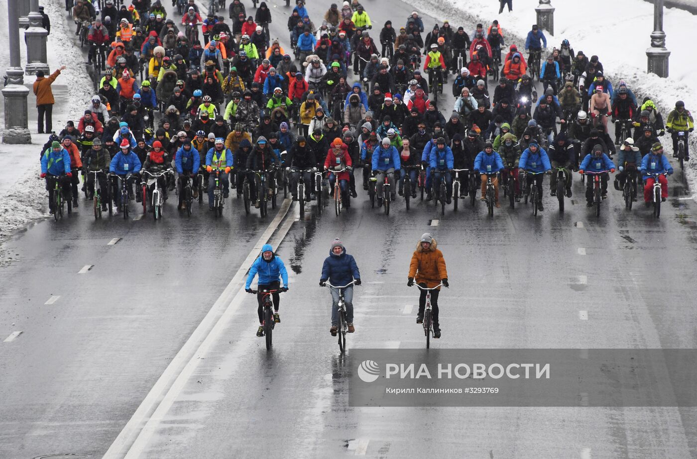 Третий зимний московский велопарад