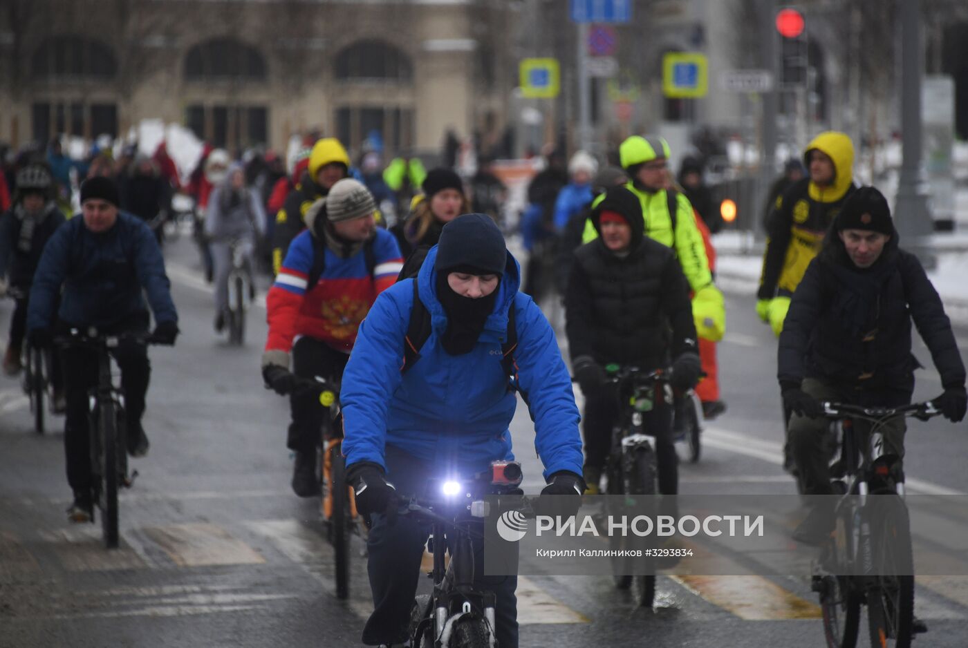 Третий зимний московский велопарад