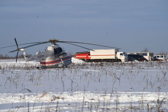 Последствия крушения Ан-148 в Московской области