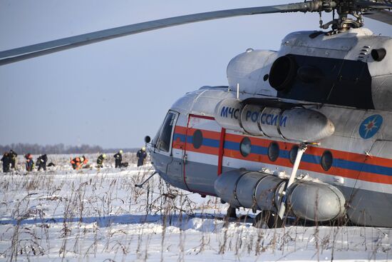 Последствия крушения Ан-148 в Московской области