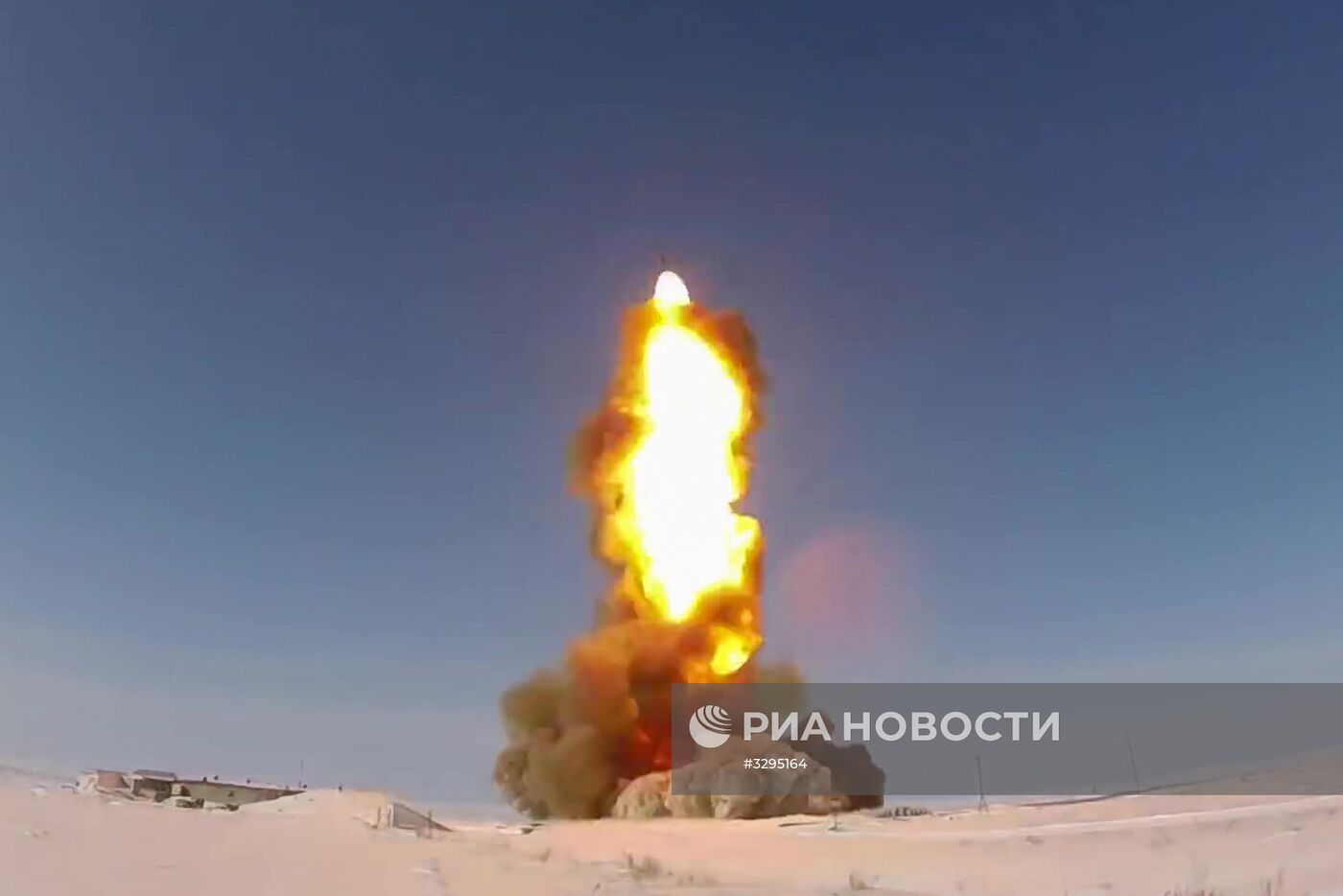 Испытательный пуск новой модернизированной ракеты российской системы ПРО