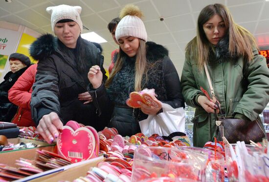 Подготовка к празднованию Дня святого Валентина