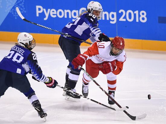 Олимпиада 2018. Хоккей. Женщины. Матч США - Россия