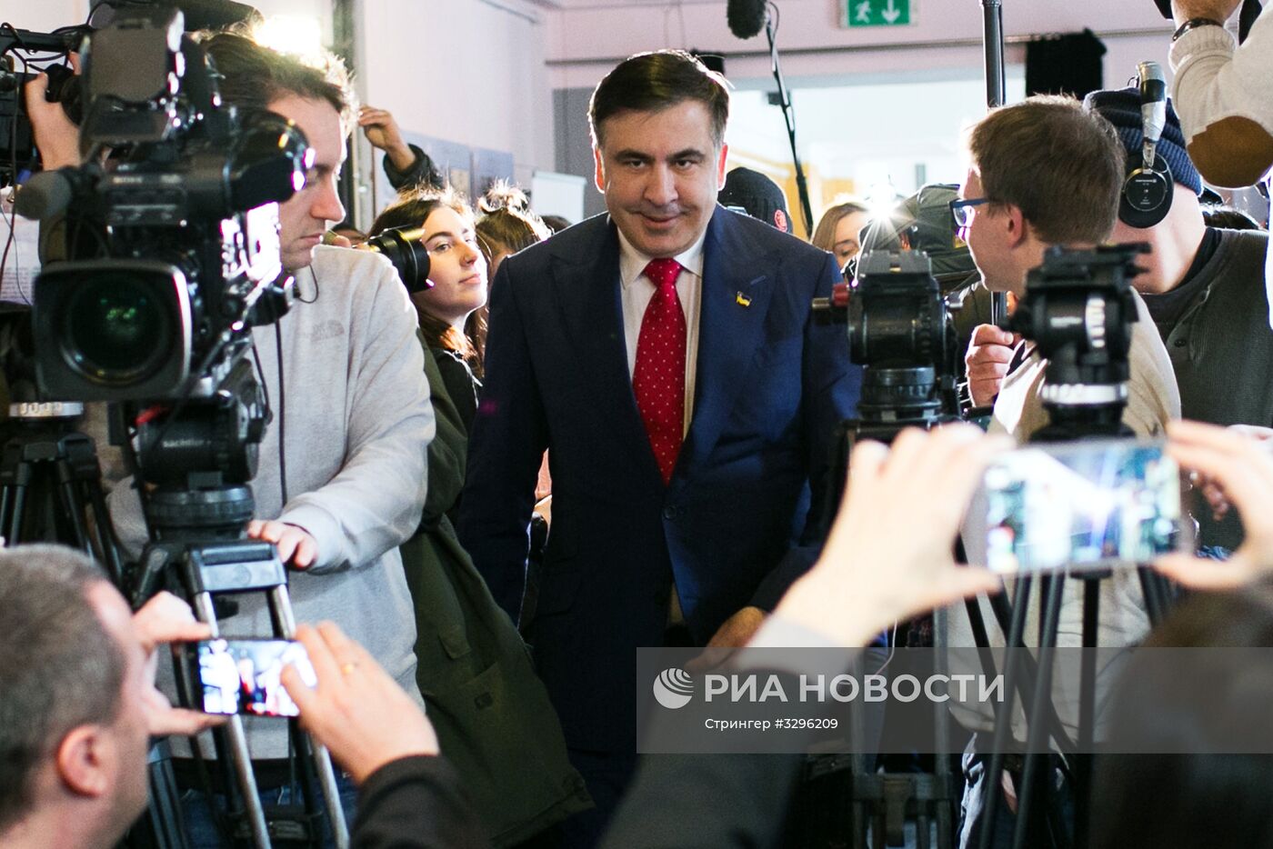 Пресс-конференция Михаила Саакашвили в Варшаве