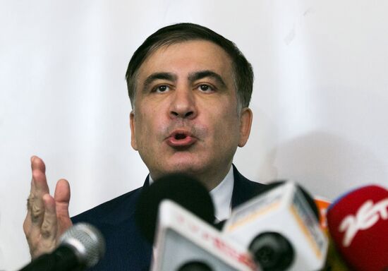 Пресс-конференция Михаила Саакашвили в Варшаве