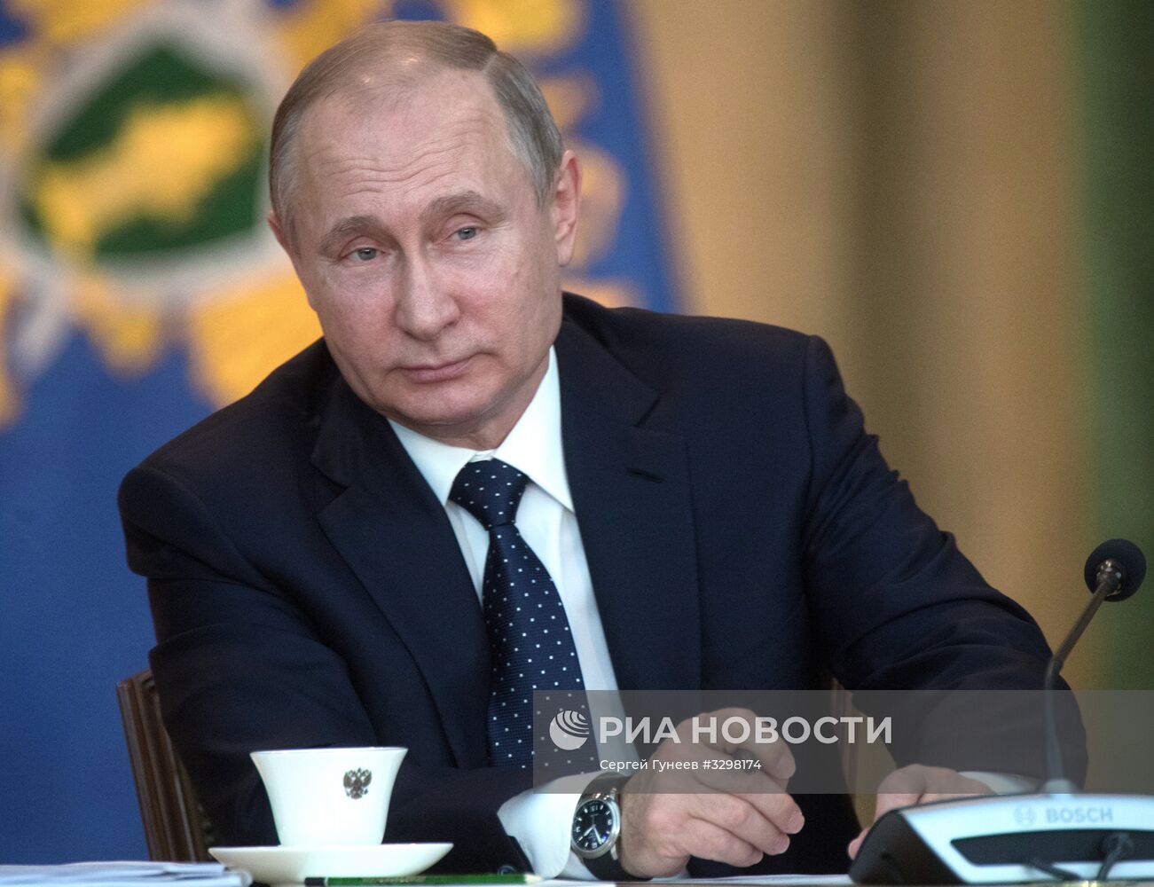 Президент РФ В. Путин принял участие в расширенном заседании коллегии Генпрокуратуры РФ