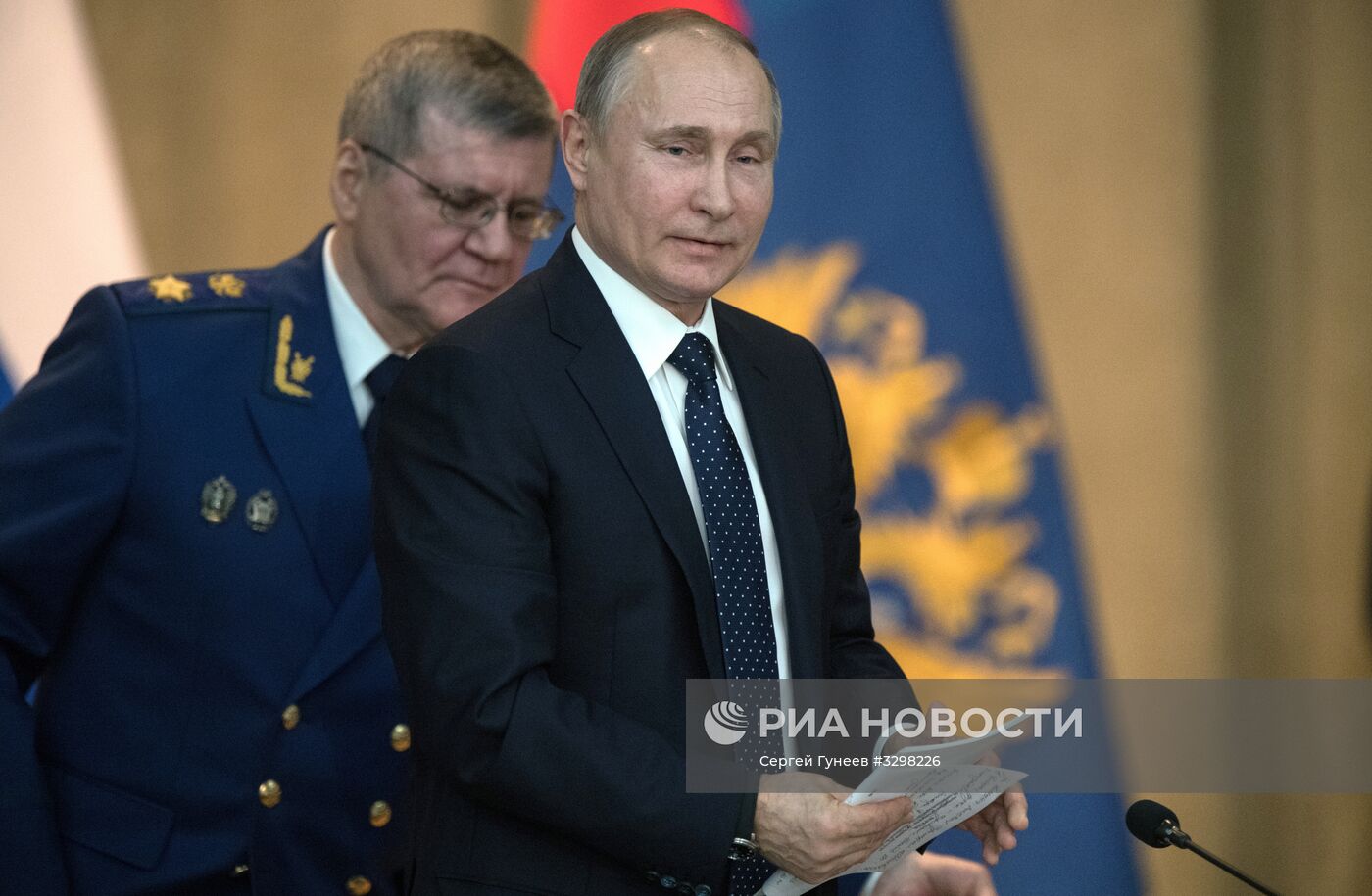 Президент РФ В. Путин принял участие в расширенном заседании коллегии Генпрокуратуры РФ