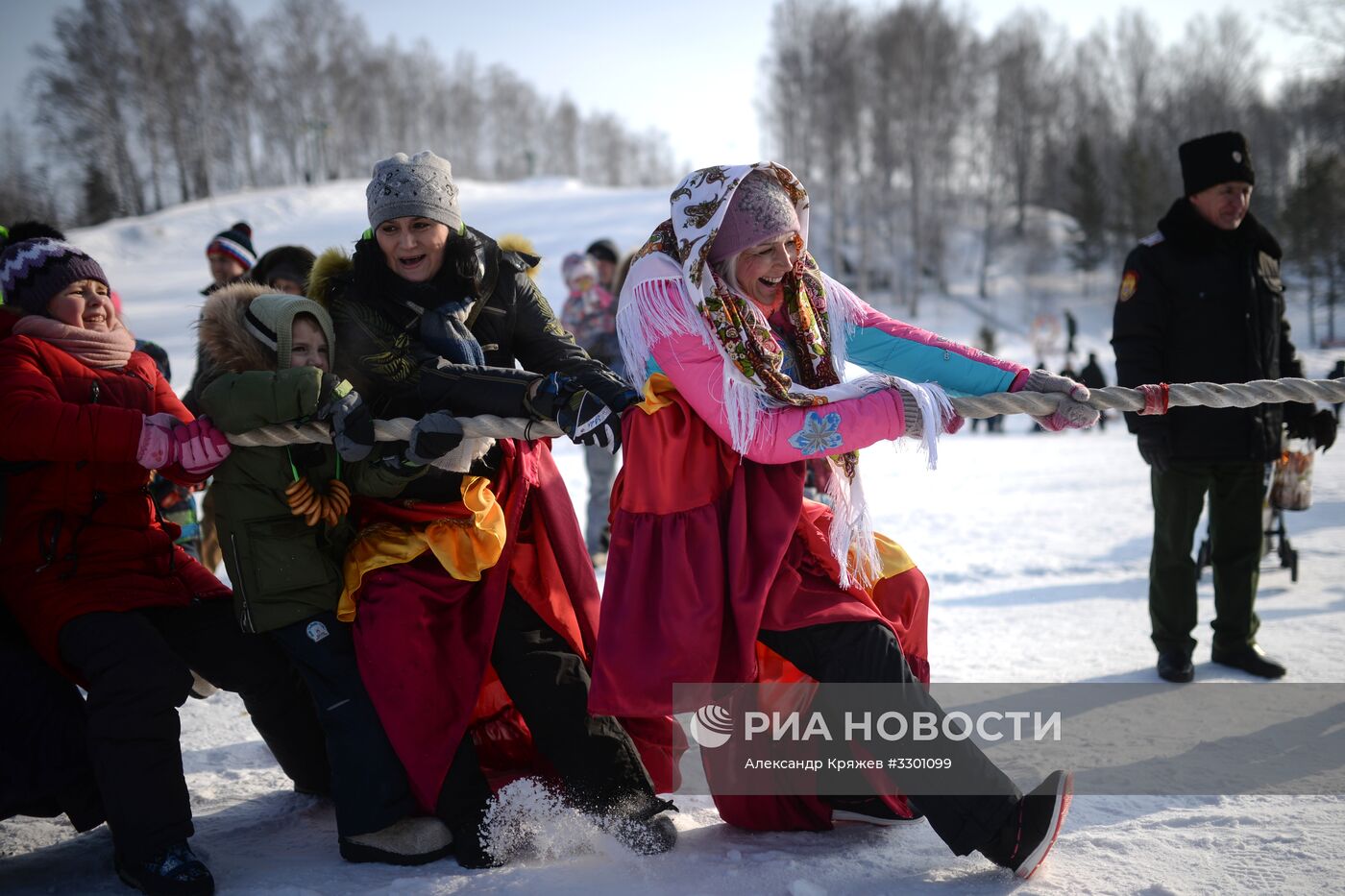 Празднование Масленицы в Новосибирске