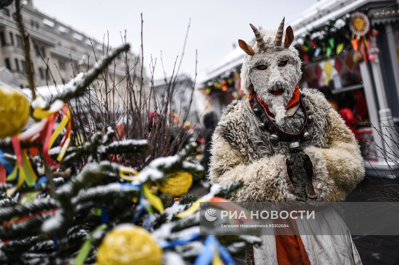 Празднование Масленицы в Москве