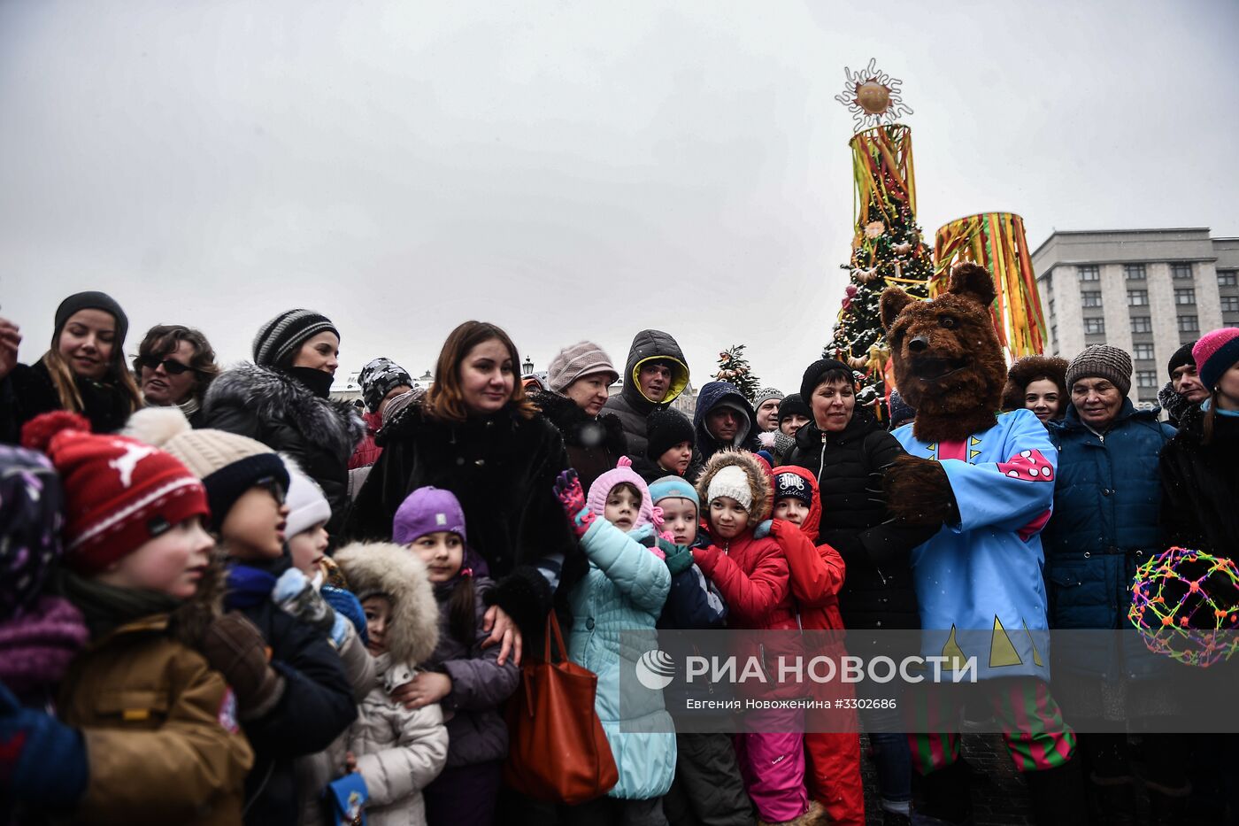 Празднование Масленицы в Москве