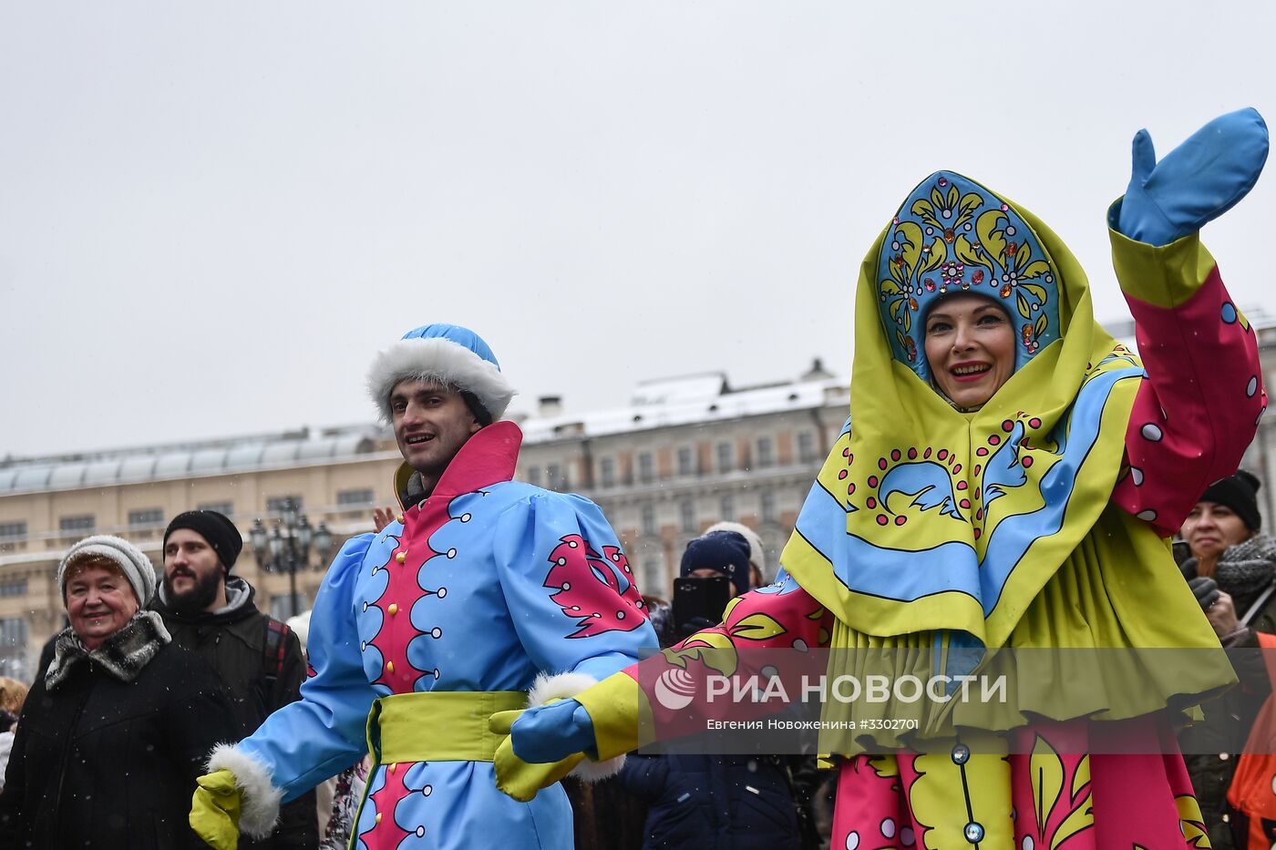 Празднование Масленицы в Москве