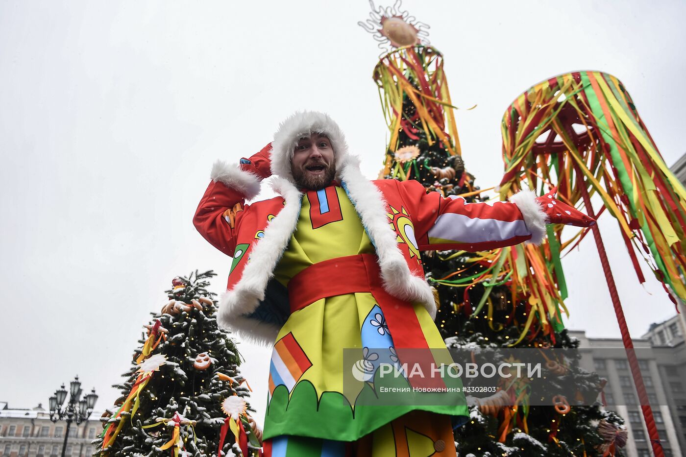 Празднование Масленицы в Москве