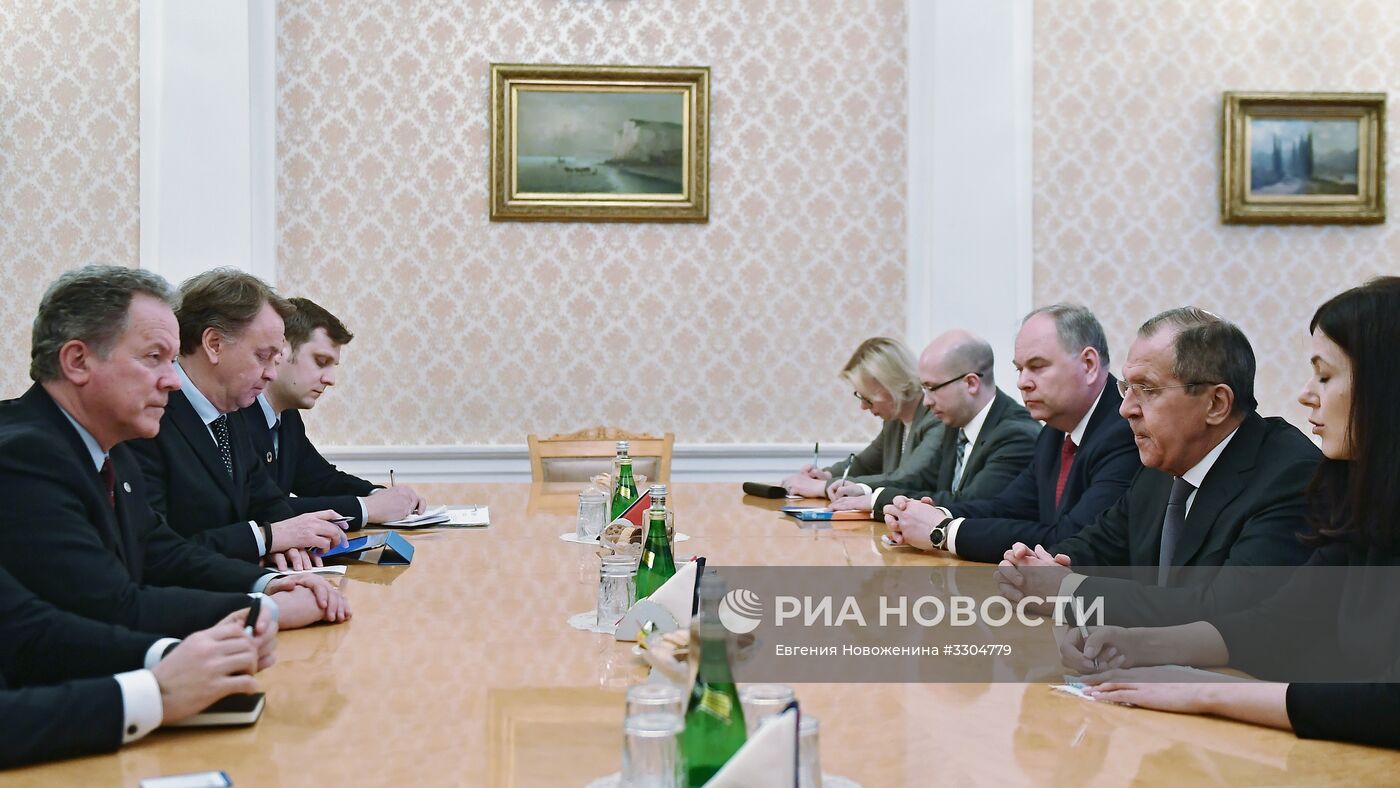 Встреча глав МИД РФ С. Лаврова с Исполнительным директором ВПП ООН Д. Бизли