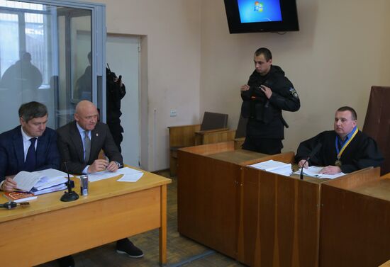 Суд над бывшим мэром Одессы Г. Трухановым в Киеве