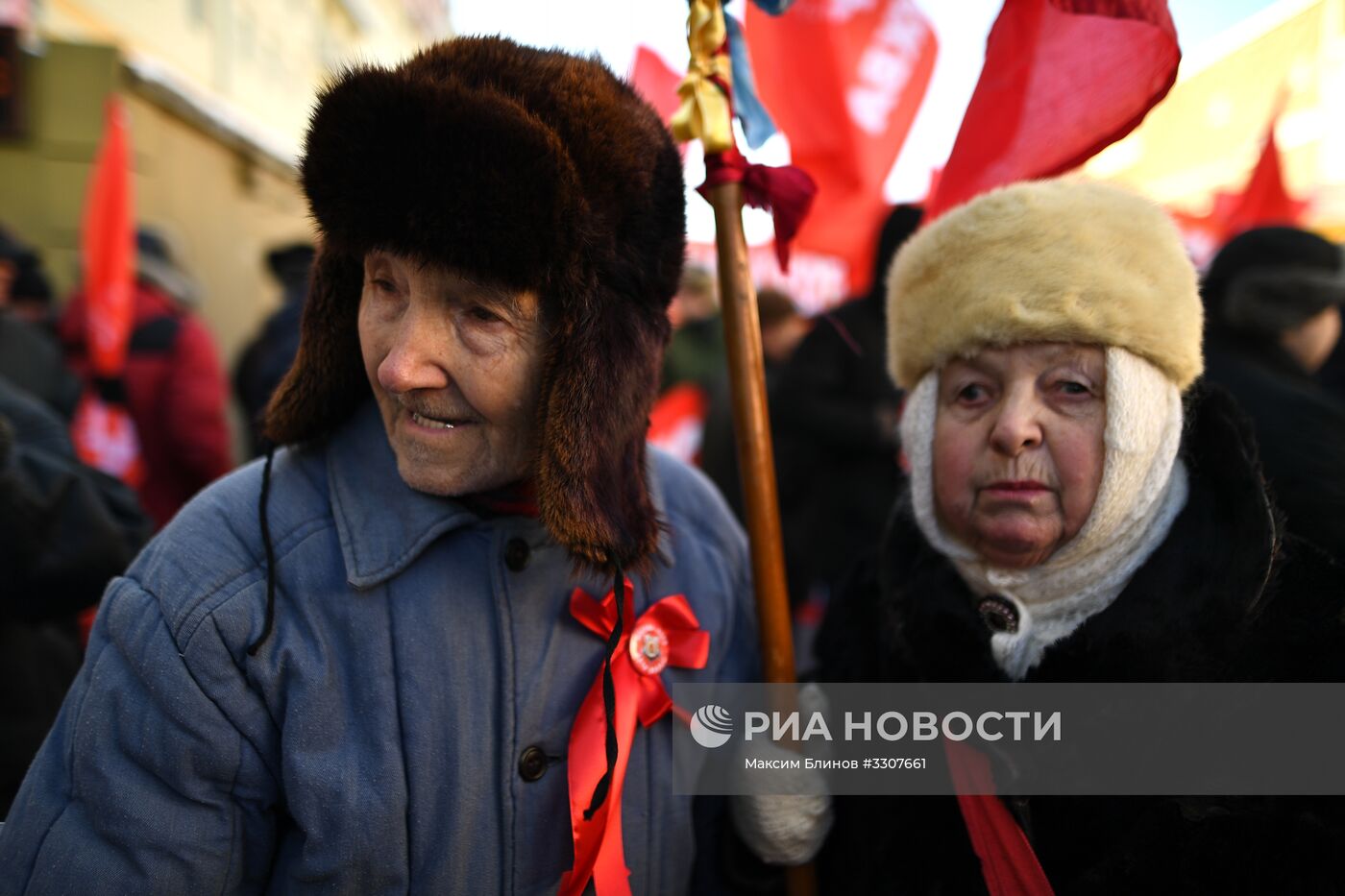 Демонстрация в честь 100-летия со дня создания Красной Армии