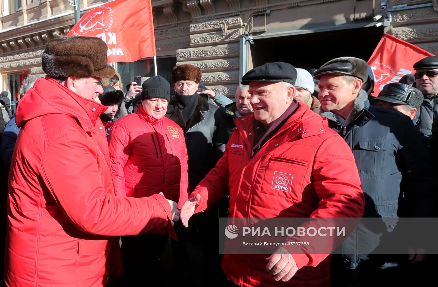 Демонстрация в честь 100-летия со дня создания Красной Армии