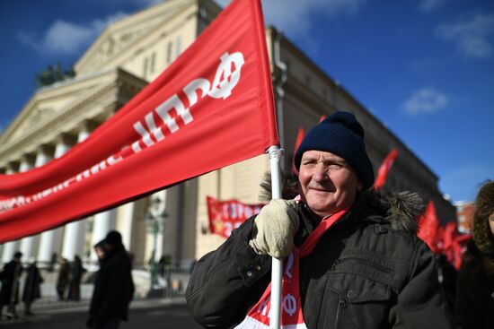 Демонстрация в честь 100-летия со дня создания Красной Армии