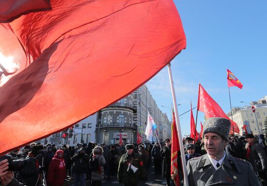 Демонстрация в честь 100-летия со дня создания Красной Армии