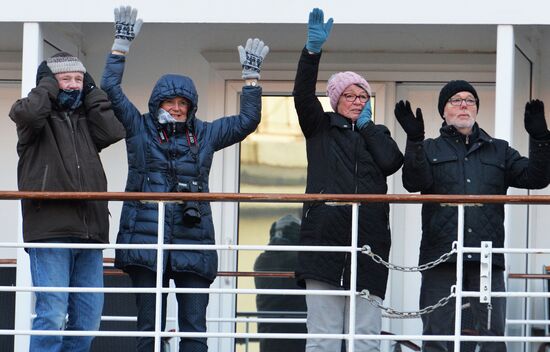 Прибытие круизного лайнера Amadea во Владивосток