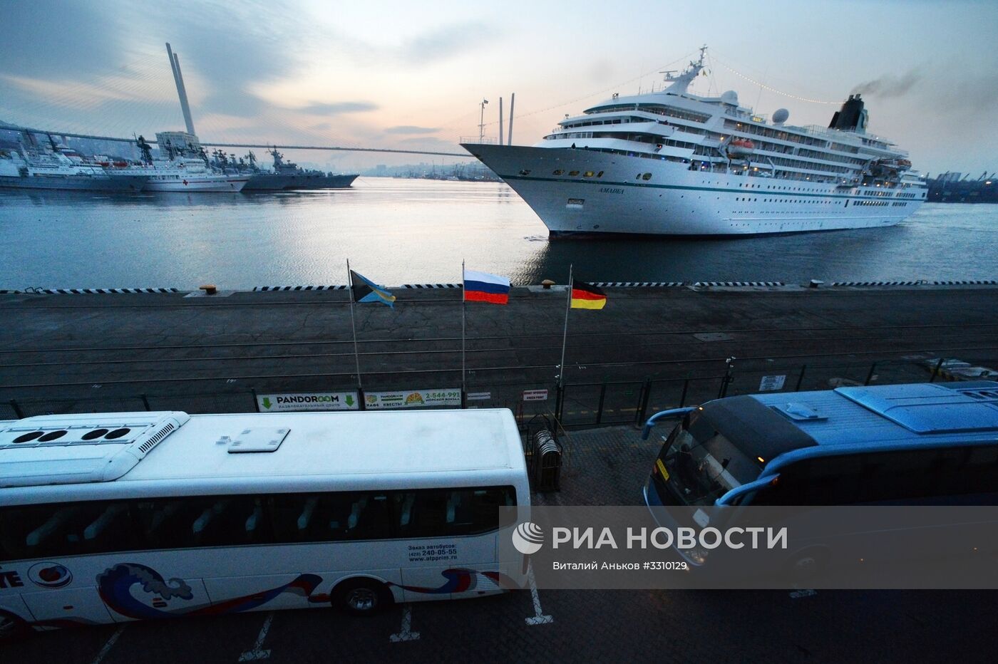 Прибытие круизного лайнера Amadea во Владивосток