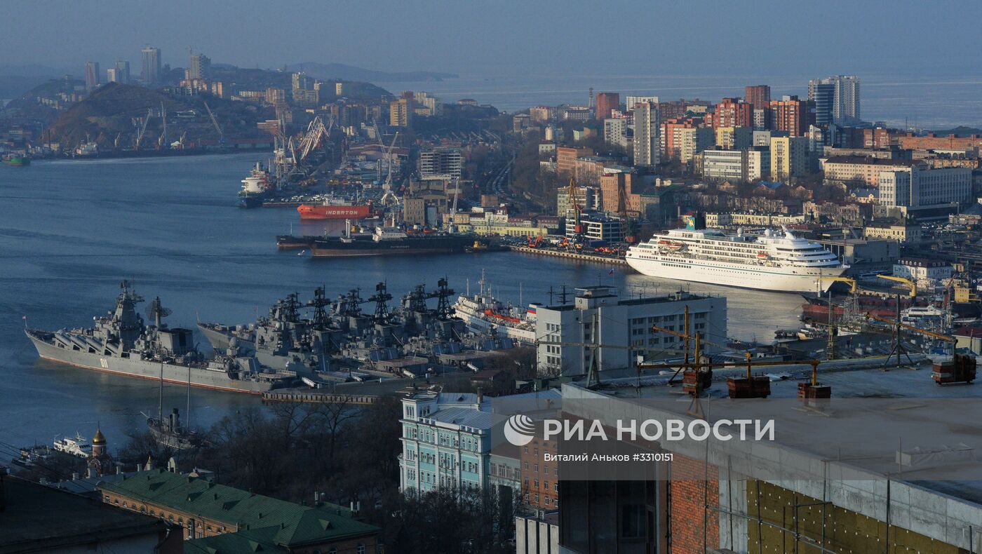 Прибытие круизного лайнера Amadea во Владивосток