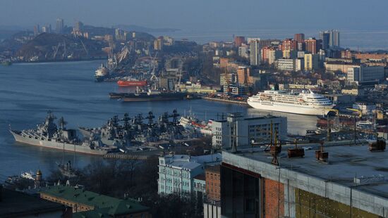 Прибытие круизного лайнера Amadea во Владивосток