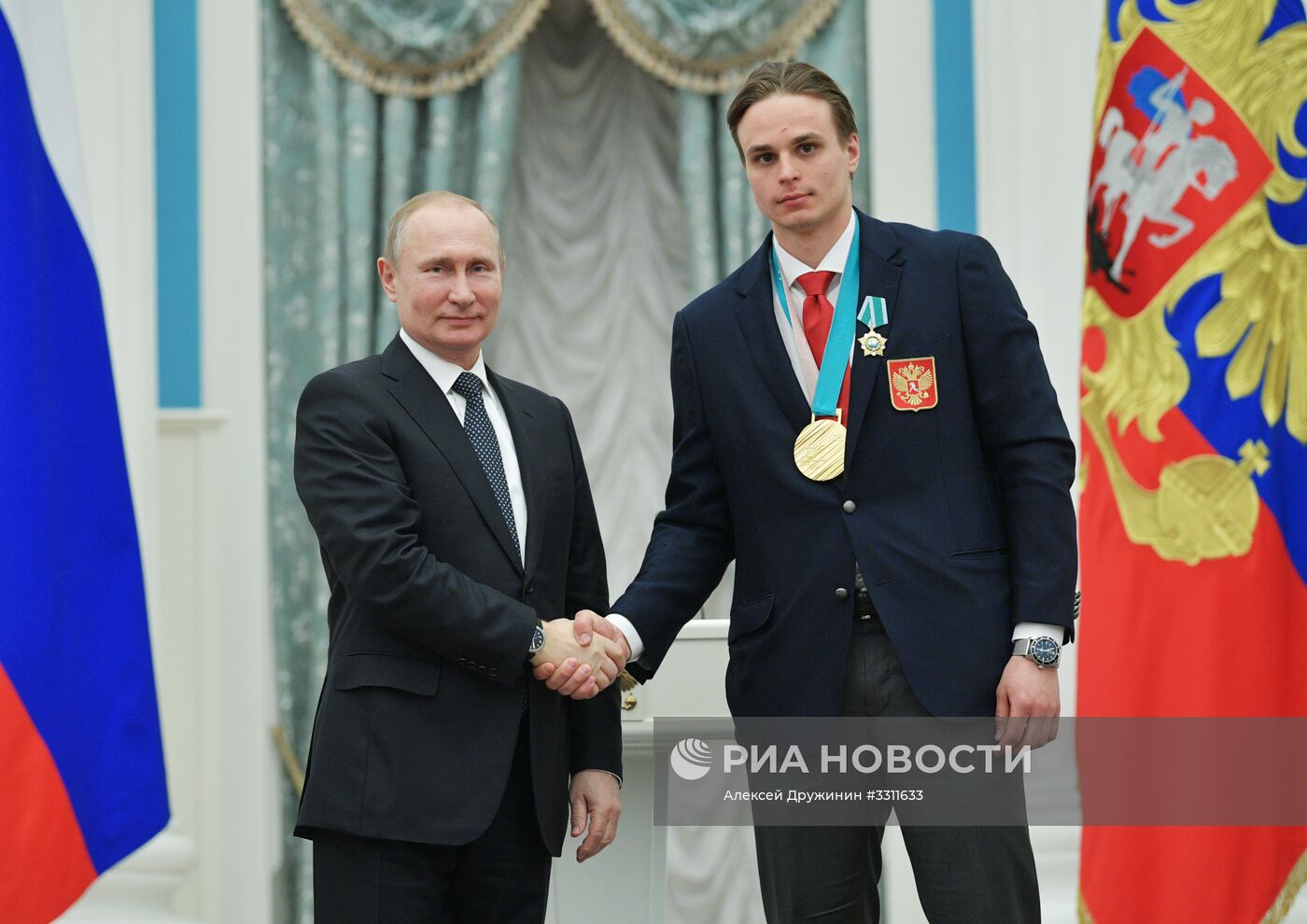 Президент РФ В. Путин вручил госнаграды призерам и победителям XXIII зимних Олимпийских игр