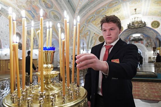Патриарх Кирилл совершил благодарственный молебен для российских спортсменов-участников Олимпиады