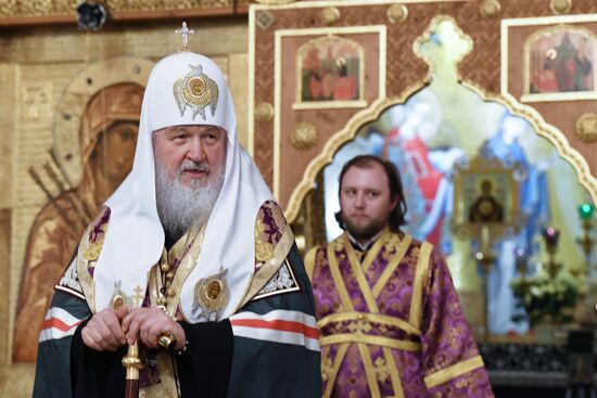 Патриарх Кирилл совершил благодарственный молебен для российских спортсменов-участников Олимпиады