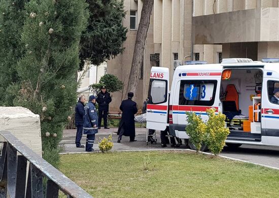 Пожар в наркологическом диспансере в Баку