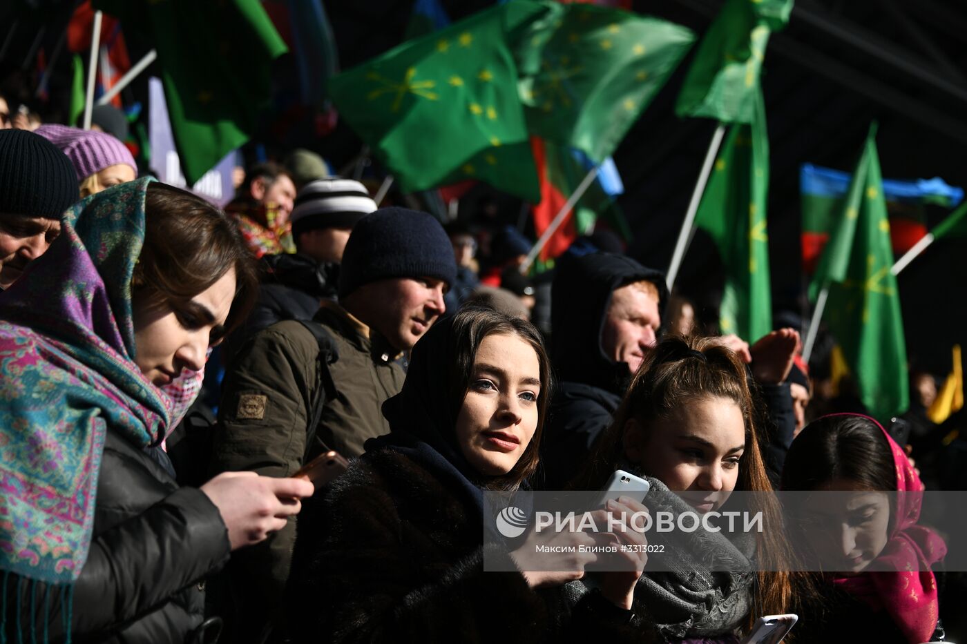 Митинг в поддержку кандидата в президенты РФ В. Путина