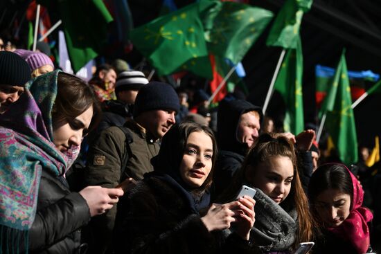 Митинг в поддержку кандидата в президенты РФ В. Путина