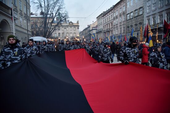 Марш националистов во Львове