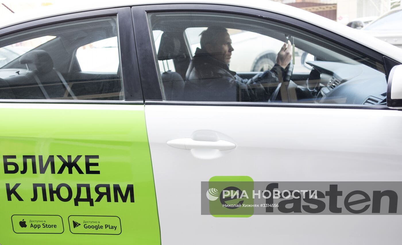 Работа сервиса заказа такси Fasten в Краснодаре