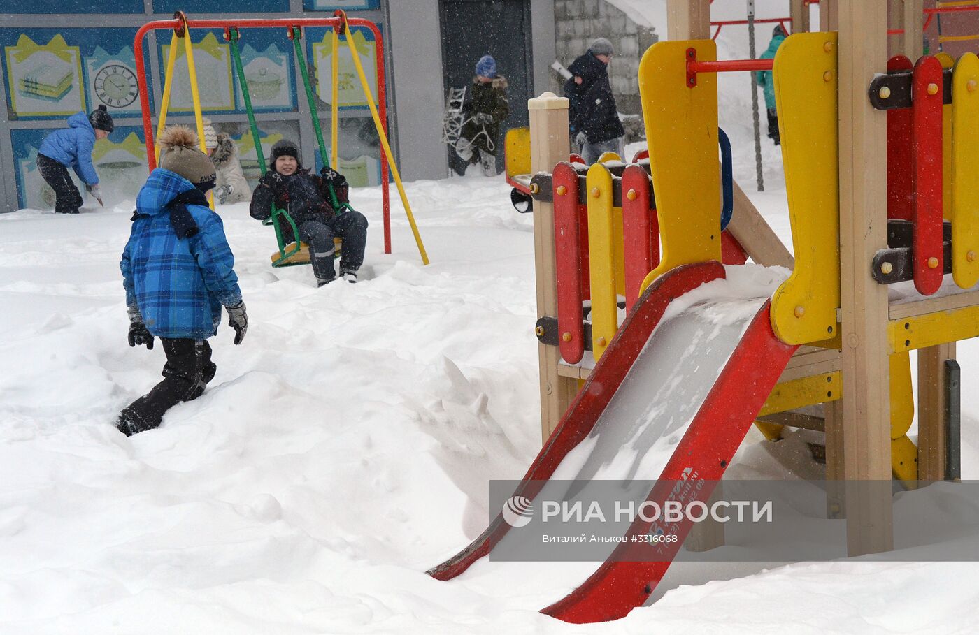 Снегопад во Владивостоке